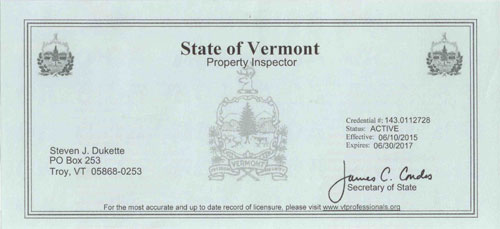 VT Inspection License